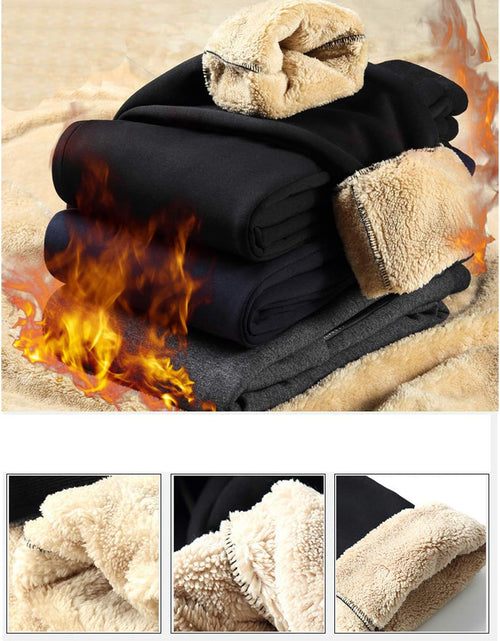 Load image into Gallery viewer, Mens Winter Warm Sherpa Lined Active Thermal Jogger Fleece Sweatpants Pant
