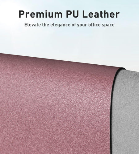 Leather Desk Pad Protector,Mouse Pad,Office Desk Mat,Non-Slip PU Leather Desk Blotter,Laptop Desk Pad,Waterproof Desk Writing Pad for Office and Home (Dark Pink,23.6" X 13.7")