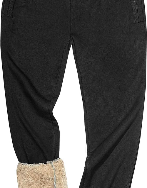 Load image into Gallery viewer, Mens Winter Warm Sherpa Lined Active Thermal Jogger Fleece Sweatpants Pant
