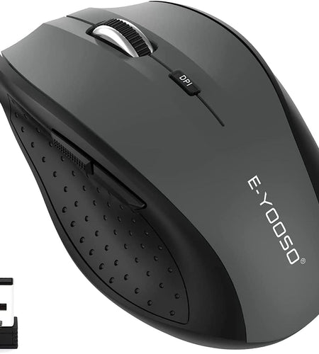 Wireless Mouse, Computer Mouse 18 Months Battery Life Cordless Mouse, 5 Level 4800 DPI, 6 Button Ergo Wireless Mice, 2.4G Portable USB Wireless Mouse for Laptop, Mac, Chromebook, PC, Windows