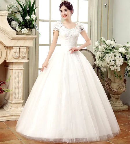 Yc-X01#Lace up Wedding Dress Prom Ball Gown Wholesale Cheap Dresses Bride Married Pregnant Wholesale Party Customize Large Size